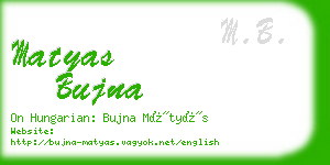 matyas bujna business card